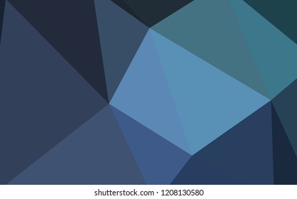 Light BLUE vector abstract mosaic background. A sample with polygonal shapes. Completely new template for your banner.