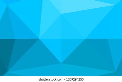 Light BLUE vector abstract mosaic pattern. A sample with polygonal shapes. The textured pattern can be used for background.