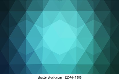 Light BLUE vector abstract mosaic pattern. Colorful abstract illustration with triangles. Brand new style for your business design.