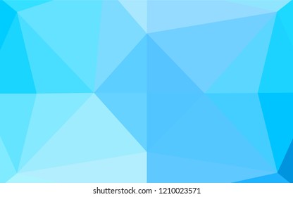 Light BLUE vector abstract mosaic background. Triangular geometric sample with gradient.  A completely new design for your business.