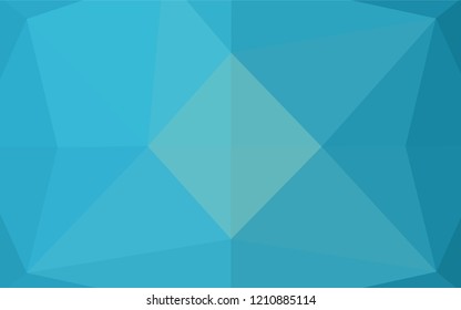 Light BLUE vector abstract mosaic background. A sample with polygonal shapes. A new texture for your design.