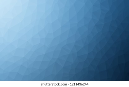 Light BLUE vector abstract mosaic backdrop. Geometric illustration in Origami style with gradient.  A completely new design for your leaflet.