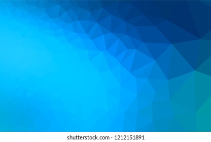 Light BLUE vector abstract mosaic background. Geometric illustration in Origami style with gradient.  A completely new template for your business design.