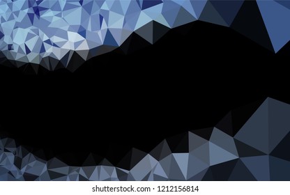 Light BLUE vector abstract mosaic pattern. Shining illustration, which consist of triangles. A completely new template for your business design.