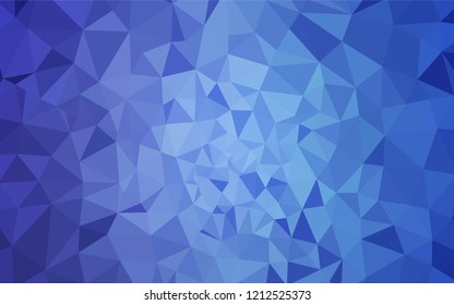 Light BLUE vector abstract mosaic background. Triangular geometric sample with gradient.  Best triangular design for your business.