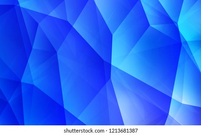 Light BLUE vector abstract mosaic background. A sample with polygonal shapes. Best triangular design for your business.