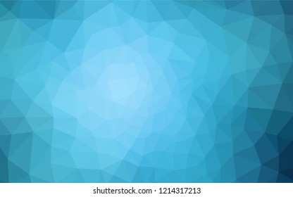 Light BLUE vector abstract mosaic backdrop. Geometric illustration in Origami style with gradient.  Textured pattern for your backgrounds.
