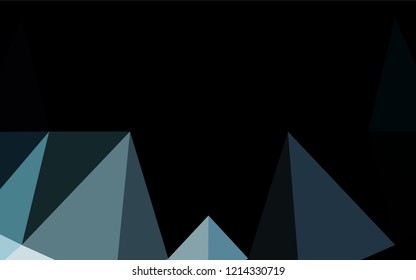 Light BLUE vector abstract mosaic background. Shining illustration, which consist of triangles. The polygonal design can be used for your web site.