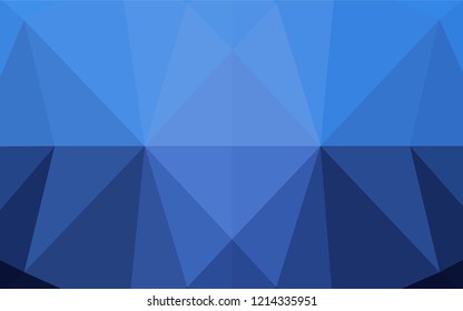 Light BLUE vector abstract mosaic pattern. Creative geometric illustration in Origami style with gradient. The best triangular design for your business.