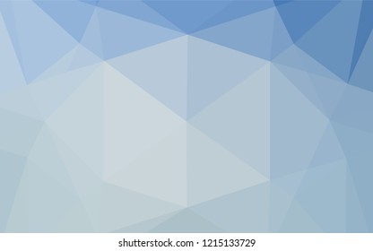 Light BLUE vector abstract mosaic backdrop. Shining illustration, which consist of triangles. The best triangular design for your business.