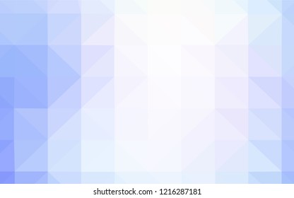Light BLUE vector abstract mosaic background. Shining colorful illustration with triangles. Best triangular design for your business.