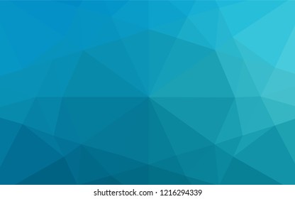 Light BLUE vector abstract mosaic pattern. A sample with polygonal shapes. The template can be used as a background for cell phones.