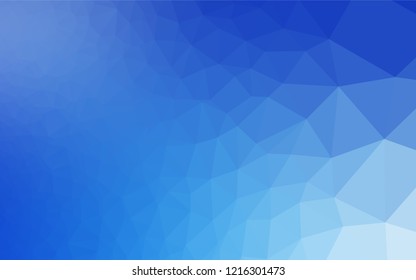 Light BLUE vector abstract mosaic pattern. Creative illustration in halftone style with gradient. The completely new template can be used for your brand book.