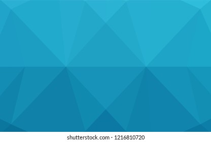 Light BLUE vector abstract mosaic pattern. Shining illustration, which consist of triangles. Triangular pattern for your business design.