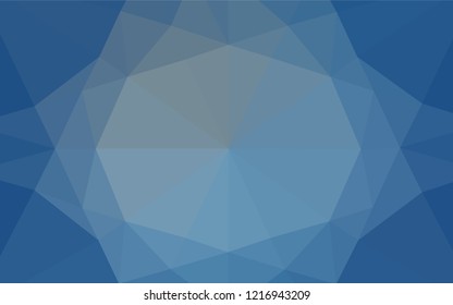 Light BLUE vector abstract mosaic backdrop. A vague abstract illustration with gradient. Brand new style for your business design.