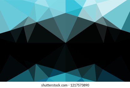 Light BLUE vector abstract mosaic pattern. A sample with polygonal shapes. The template can be used as a background for cell phones.