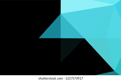 Light BLUE vector abstract mosaic background. Shining illustration, which consist of triangles. The completely new template can be used for your brand book.