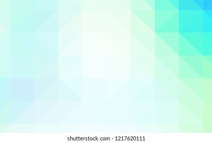 Light BLUE vector abstract mosaic pattern. Polygonal abstract illustration with gradient. Pattern for a brand book's backdrop.