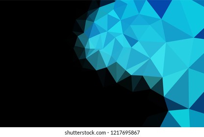 Light BLUE vector abstract mosaic backdrop. Creative geometric illustration in Origami style with gradient. Brand new style for your business design.