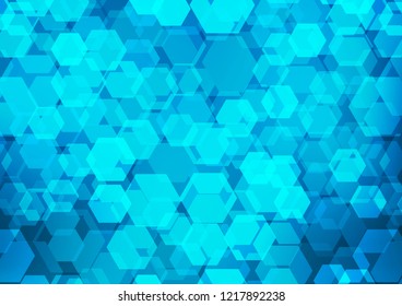 Light BLUE vector abstract mosaic background. Creative illustration in halftone style with gradient. The completely new template can be used for your brand book.