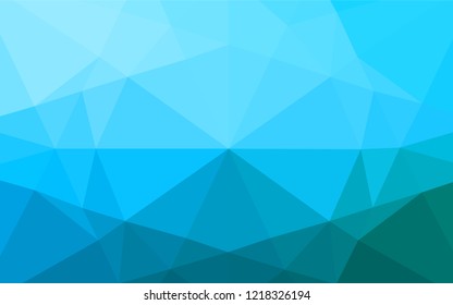 Light BLUE vector abstract mosaic pattern. Glitter abstract illustration with an elegant design. The polygonal design can be used for your web site.