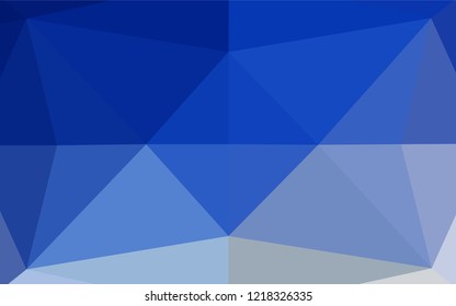Light BLUE vector abstract mosaic pattern. Creative geometric illustration in Origami style with gradient. The elegant pattern can be used as part of a brand book.
