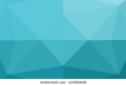 Light BLUE vector abstract mosaic backdrop. Colorful illustration in abstract style with gradient. Triangular pattern for your business design.