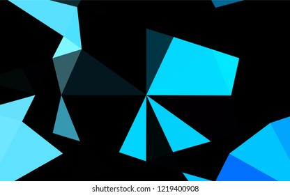 Light BLUE vector abstract mosaic pattern. Creative geometric illustration in Origami style with gradient. Triangular pattern for your business design.