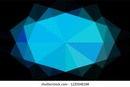 Light BLUE vector abstract mosaic backdrop. Creative geometric illustration in Origami style with gradient. The completely new template can be used for your brand book.