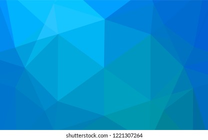 Light BLUE vector abstract mosaic backdrop. A completely new color illustration in a vague style. Triangular pattern for your business design.