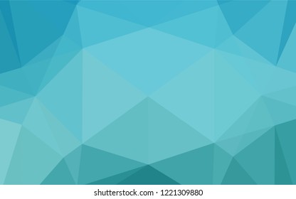 Light BLUE vector abstract mosaic pattern. Brand new colored illustration in blurry style with gradient. The best triangular design for your business.