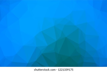 Light BLUE vector abstract mosaic pattern. Shining illustration, which consist of triangles. The textured pattern can be used for background.