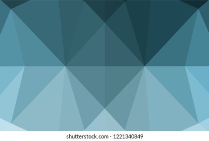 Light BLUE vector abstract mosaic backdrop. Geometric illustration in Origami style with gradient.  A completely new template for your business design.