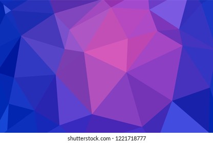 Light BLUE vector abstract mosaic backdrop. Geometric illustration in Origami style with gradient.  Brand new style for your business design.