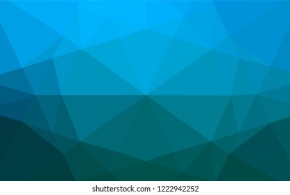 Light BLUE vector abstract mosaic pattern. Geometric illustration in Origami style with gradient.  The elegant pattern can be used as part of a brand book.