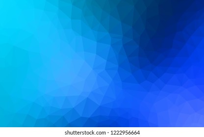 Light BLUE vector abstract mosaic backdrop. Shining polygonal illustration, which consist of triangles. Best triangular design for your business.