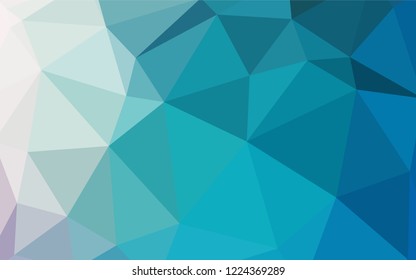 Light BLUE vector abstract mosaic backdrop. A completely new color illustration in a polygonal style. Best triangular design for your business.