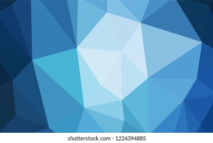 Light BLUE vector abstract mosaic background. A completely new color illustration in a polygonal style. Template for cell phone's backgrounds.