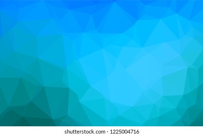 Light BLUE vector abstract mosaic background. Shining illustration, which consist of triangles. Brand new design for your business.