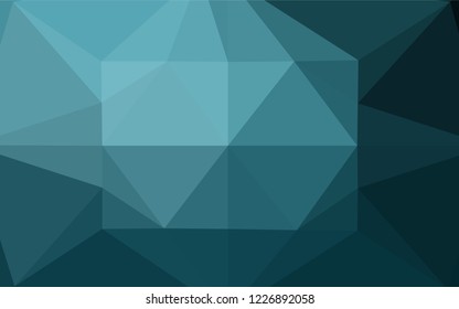 Light BLUE vector abstract mosaic backdrop. Shining illustration, which consist of triangles. A new texture for your design.