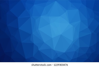 Light BLUE vector abstract mosaic backdrop. Glitter abstract illustration with an elegant design. Triangular pattern for your business design.