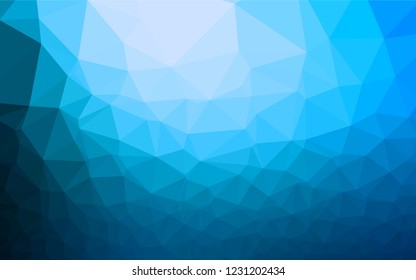 Light BLUE vector abstract mosaic backdrop. Glitter abstract illustration with an elegant design. The template can be used as a background for cell phones.