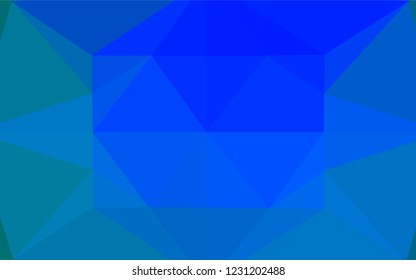 Light BLUE vector abstract mosaic background. An elegant bright illustration with gradient. The best triangular design for your business.