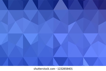 Light BLUE vector abstract mosaic pattern. A sample with polygonal shapes. Template for cell phone's backgrounds.