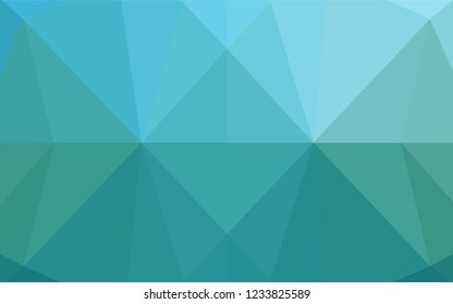 Light BLUE vector abstract mosaic backdrop. Colorful abstract illustration with gradient. The best triangular design for your business.