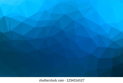 Light BLUE vector abstract mosaic backdrop. Shining illustration, which consist of triangles. The completely new template can be used for your brand book.