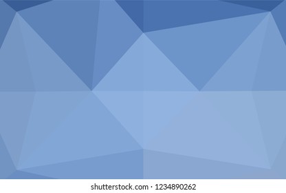 Light BLUE vector abstract mosaic pattern. Shining illustration, which consist of triangles. Brand new design for your business.