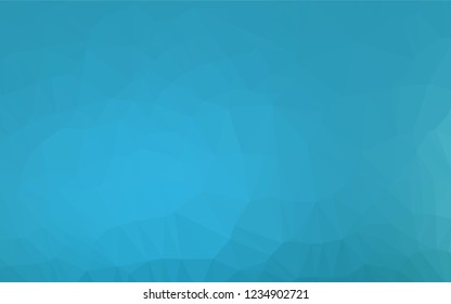 Light BLUE vector abstract mosaic pattern. A sample with polygonal shapes. The polygonal design can be used for your web site.