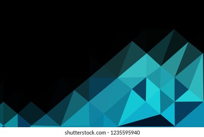Light BLUE vector abstract mosaic backdrop. A vague abstract illustration with gradient. Brand new style for your business design.