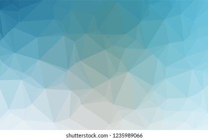Light BLUE vector abstract mosaic pattern. A sample with polygonal shapes. The completely new template can be used for your brand book.
